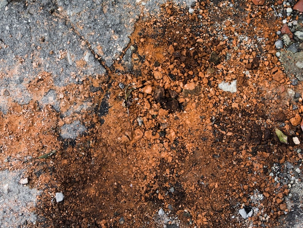 High angle view of brown dirt background