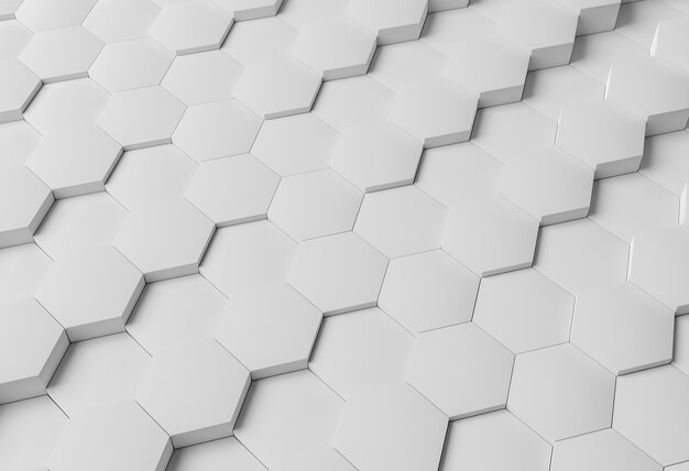 High angle white modern geometrical background