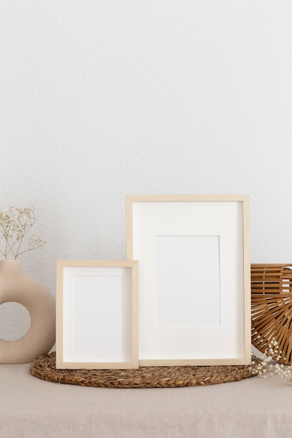 High angle wooden frames assortment