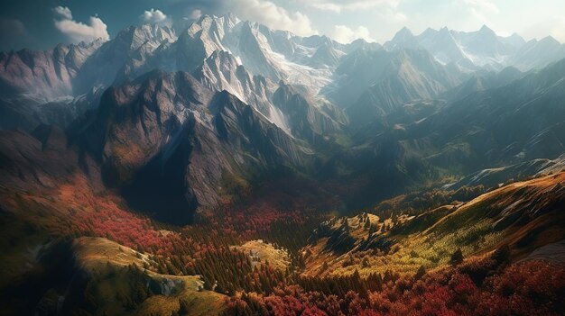 High mountains Ai Generated Image