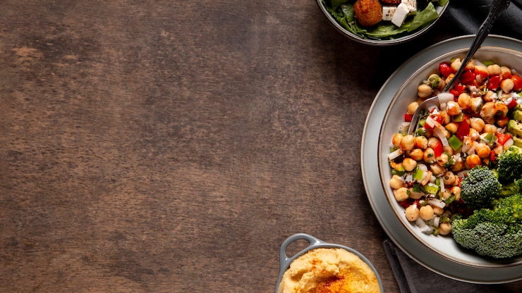 Free Photo high protein meal arrangement