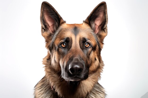 High resolution photo of german shepherd isolated on white background