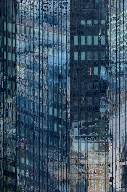 High rise building in a glass facade in Frankfurt, Germany