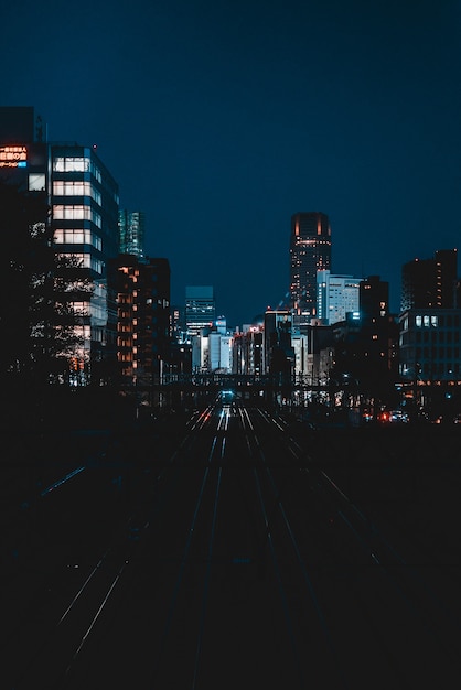 High-rise building at nighttime