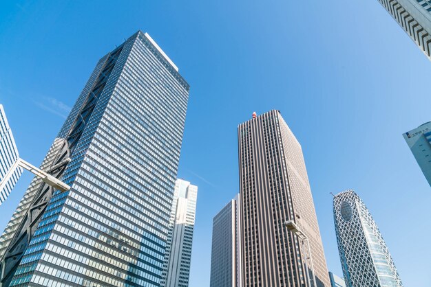 High-rise buildings and blue sky - Shinjuku, Tokyo