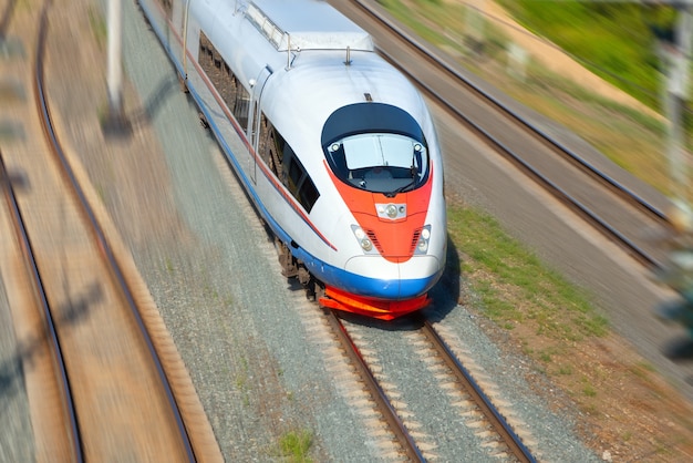 High-speed  train in motion