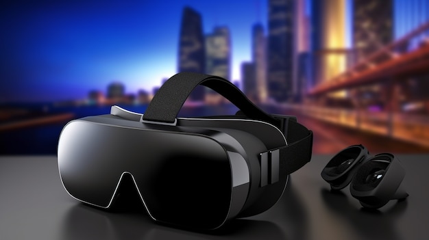 High tech futuristic gaming virtual reality headset