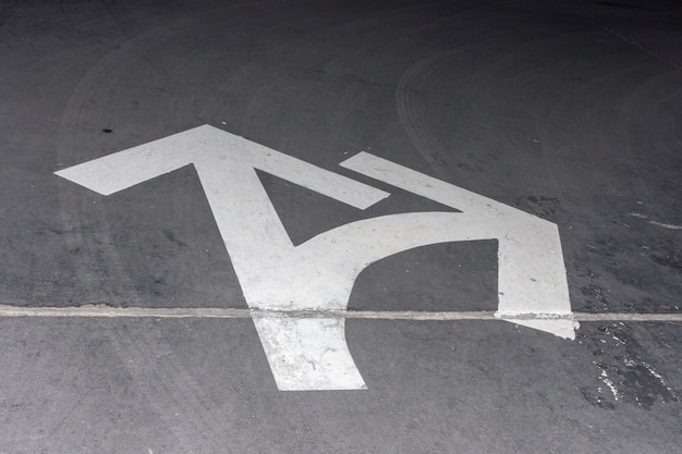 high view street white arrows for direction