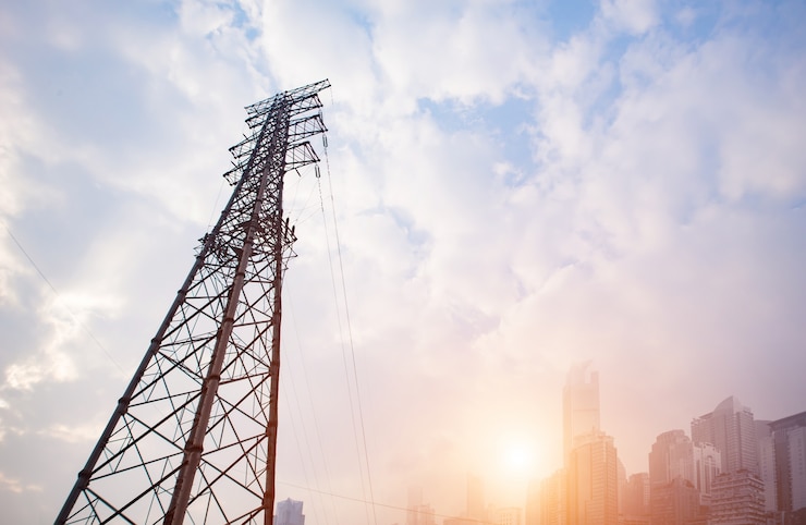 Free Photo high voltage towers