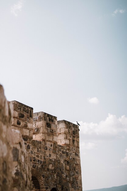 Free photo high walls of a stone castle