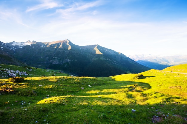 Prato dell'altopiano nei pirenei