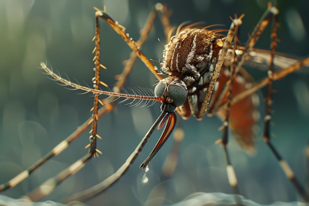 Free photo highly detailed mosquito