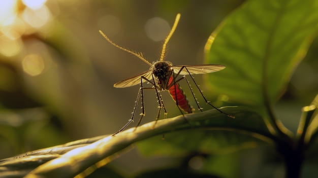 Free photo highly detailed mosquito