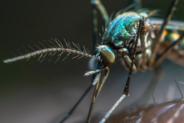 Бесплатное фото Очень подробный комар