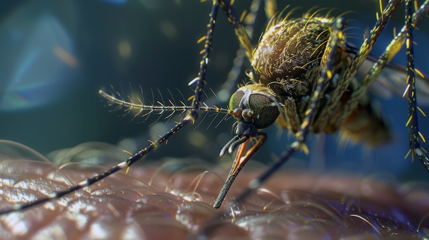 Free photo highly detailed mosquito