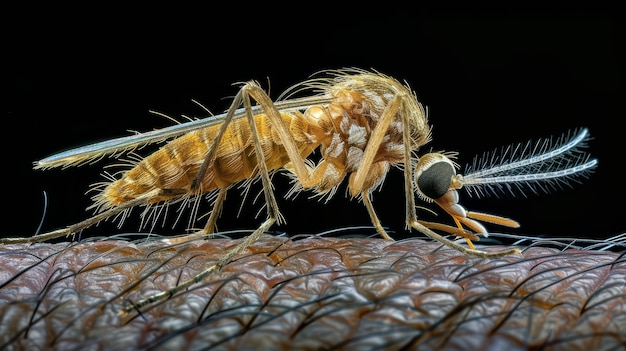 Free photo highly detailed mosquito