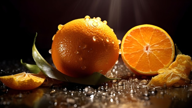 Free photo highly detailed orange fruit photography