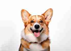 Free photo highresolution photo of corgi isolated on white background