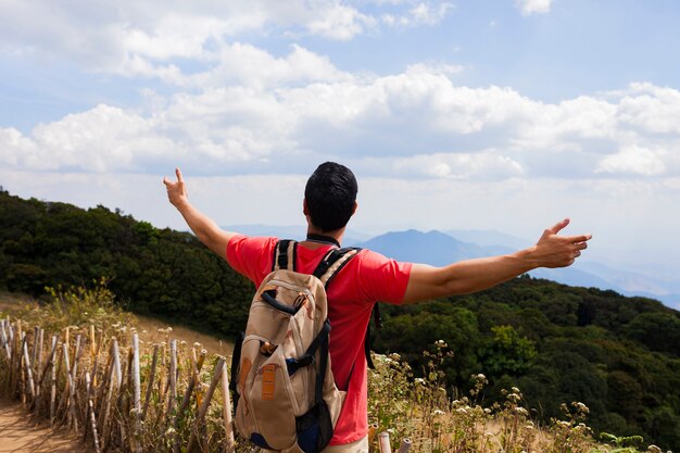 Hiker enjoying the countryside