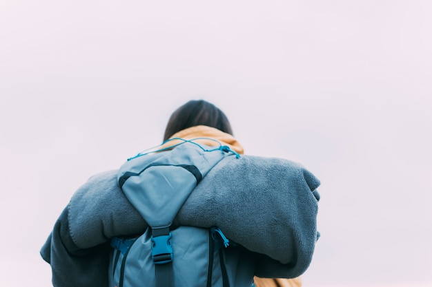 Free photo hiker from behind