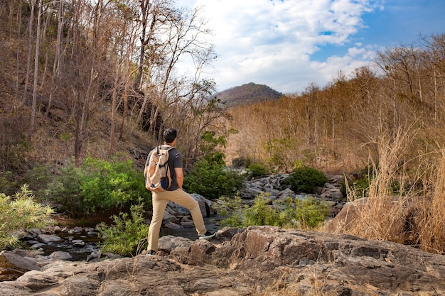 Hiker taking a rest