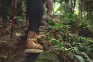 Free photo hiking female boots