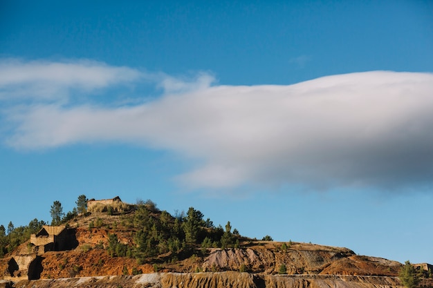 Free photo hill and big cloud