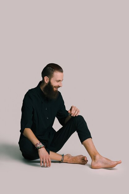 Hipster style bearded man