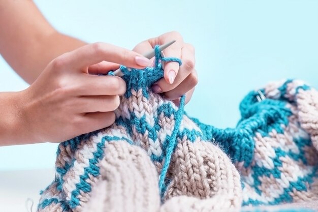 hobby concept knitting