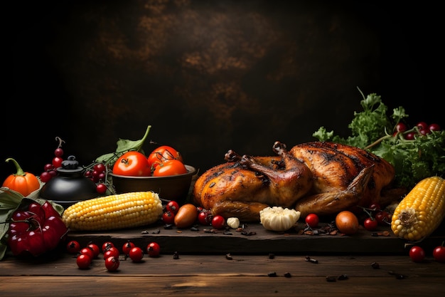 Free photo holiday dinner background