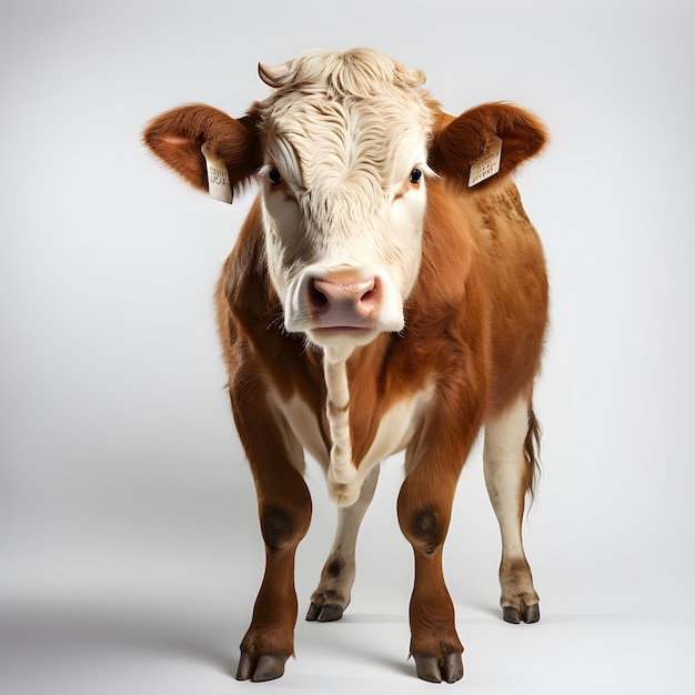 Free photo holstein cattle isolated on white background milk cow