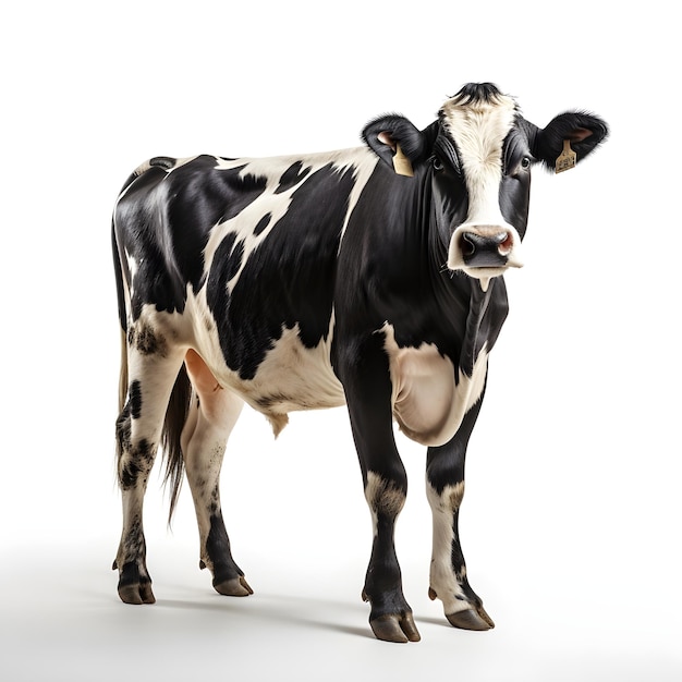 Free photo holstein cow isolated on background milk cow