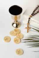 Free photo holy communion concept with bible