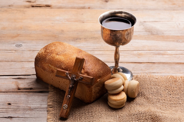 Free Photo holy communion concept with wine