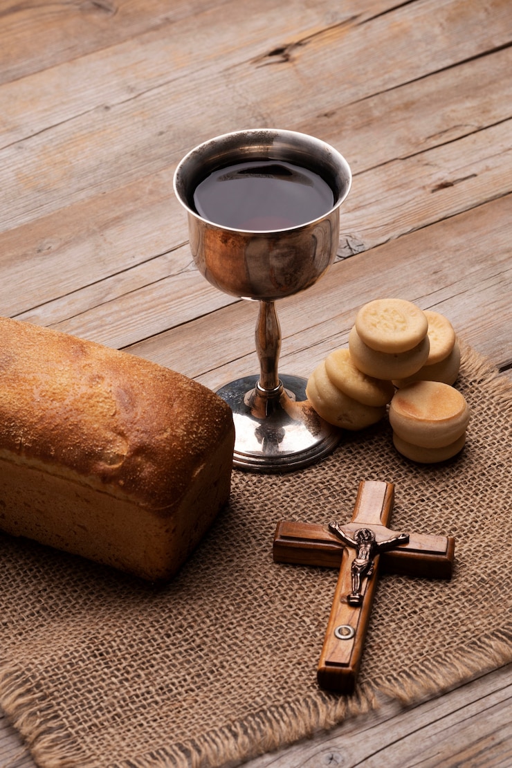 Free Photo holy communion concept with wine