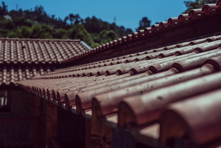 Free Photo home clay roof tile