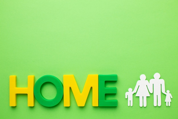 Home concept with family figure