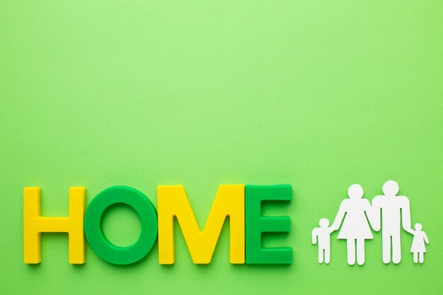 Home concept with family figure