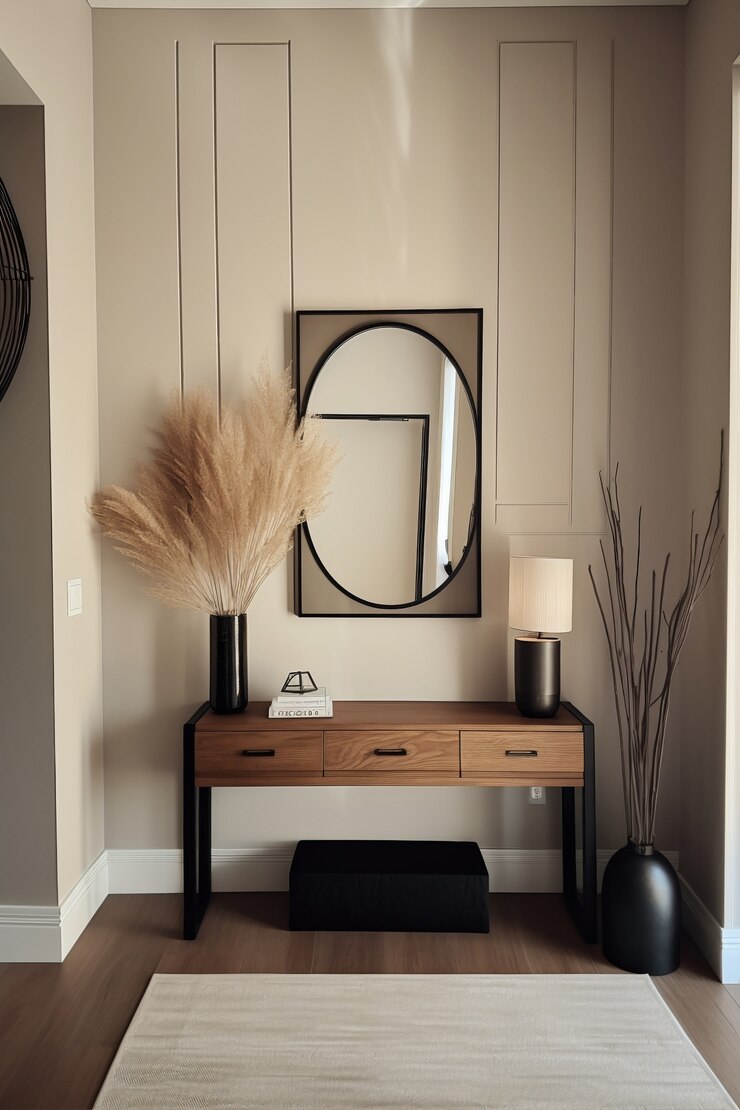 Free Photo home entryway with modern furnishing and design
