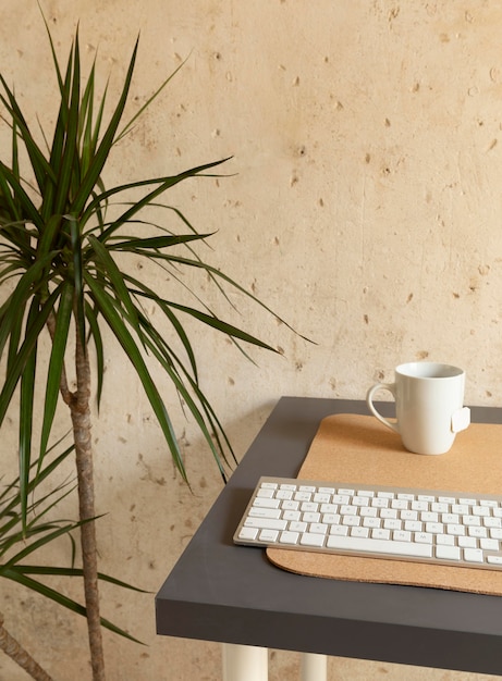 Free photo home workspace minimalistic design