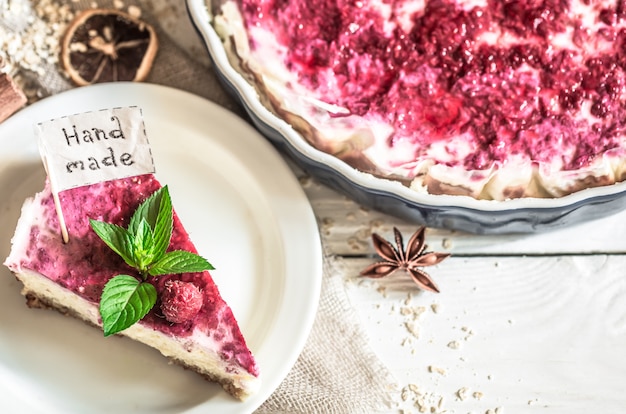 Foto gratuita torta di formaggio fatta in casa