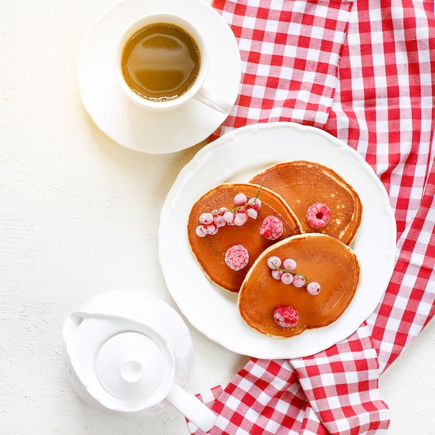 Foto gratuita pancakes americani classici fatti in casa