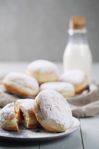 Homemade delicious doughnuts for dessert