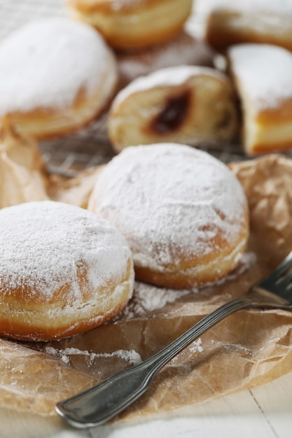 Homemade delicious doughnuts for dessert