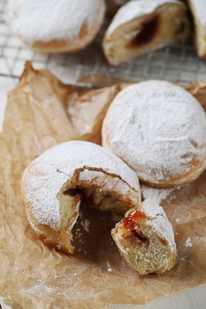 Homemade delicious doughnuts for dessert