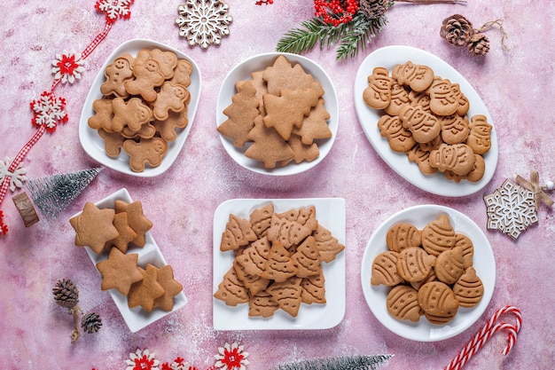 Free photo homemade delicious gingerbread cookies.