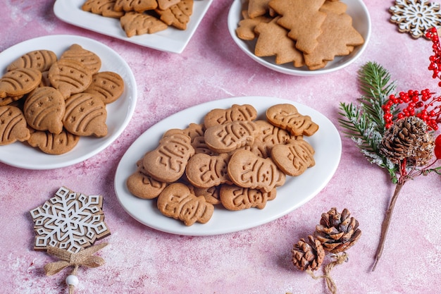 Free photo homemade delicious gingerbread cookies.