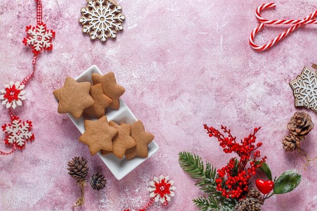 Homemade delicious gingerbread cookies.