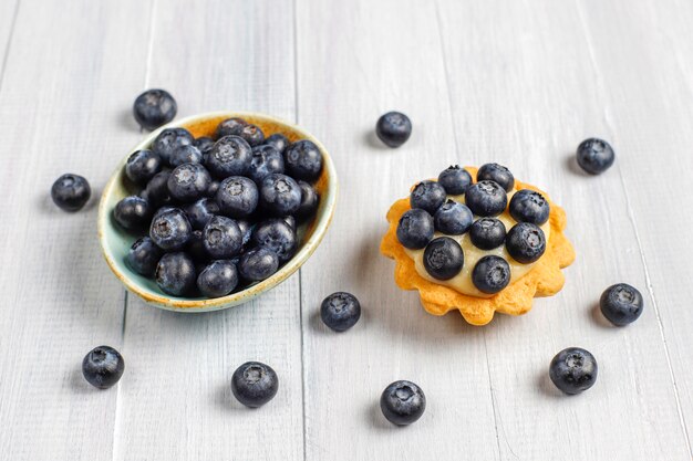 Homemade delicious rustic summer berry tartles.