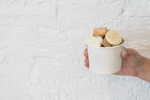 homemade ice-cream in cup